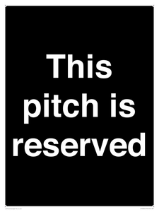 This pitch is reserved